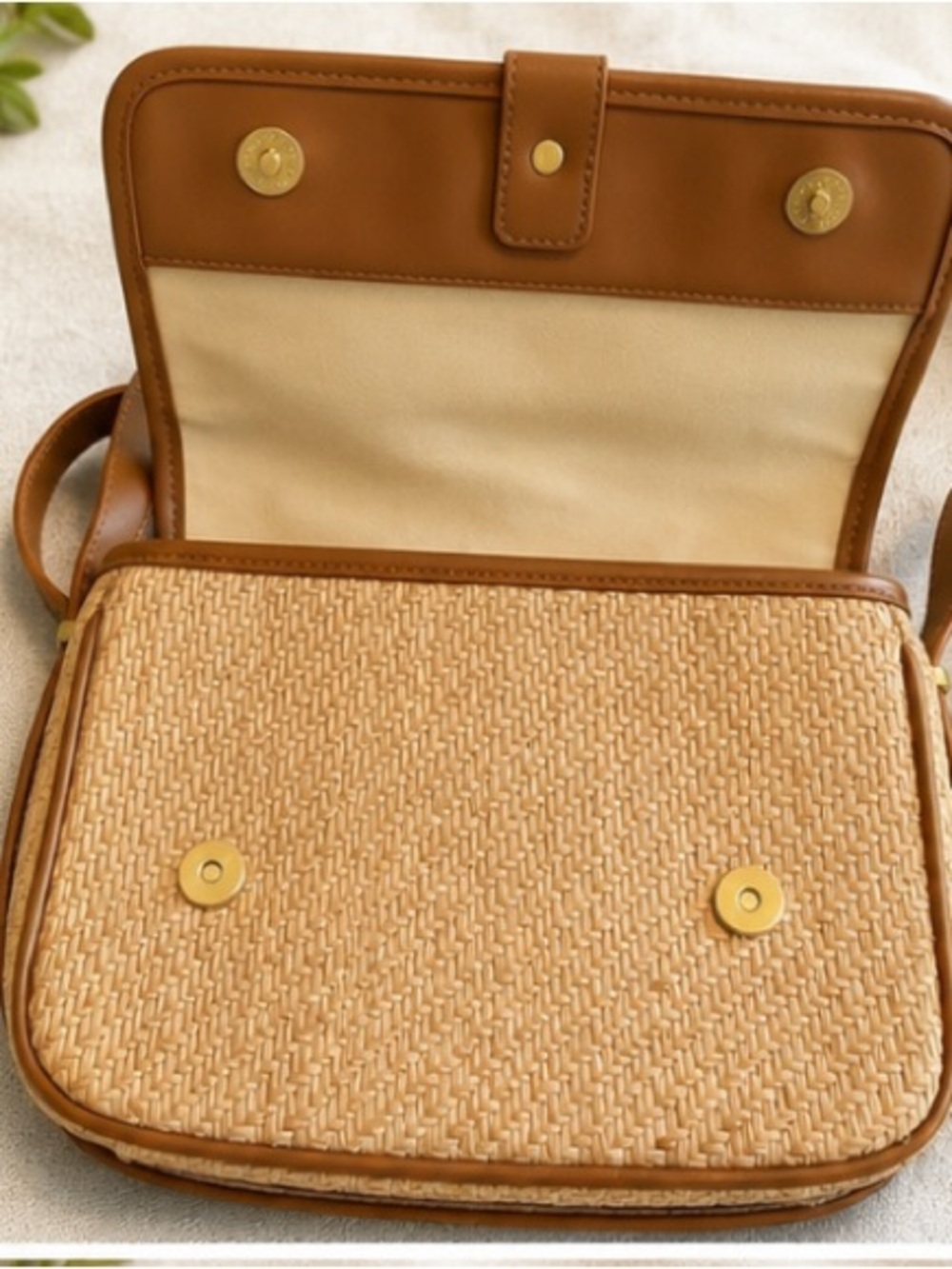 New Boden Straw crossbody Bag in Light Brown - Picture 2 of 3